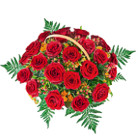 Zamów kwiaty do Polski: 25 Róż w Koszu