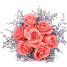 Zamów kwiaty do Polski: Bukiet 7 Różowych Róż